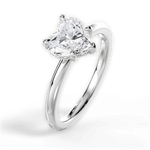 Brenda Heart Cut Lab Grown Diamond Platinum Engagement Ring - View 2