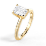 Casey Emerald Cut Lab Grown Diamond 18Kt Yellow Gold Engagement Ring - View 3