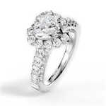 Lacey Heart Cut Lab Grown Diamond 18Kt White Gold Engagement Ring - View 4