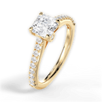 Frances Asscher Cut Lab Grown Diamond 18Kt Yellow Gold Engagement Ring - View 2