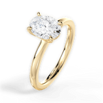 Angela Oval Cut Lab Grown Diamond 18Kt Yellow Gold Engagement Ring - View 3