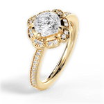 Hayley Cushion Cut Lab Grown Diamond 18Kt Yellow Gold Engagement Ring - View 4