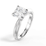 Aria Asscher Cut Lab Grown Diamond Platinum Engagement Ring - View 2
