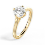 Bernadette Round Cut Lab Grown Diamond 18Kt Yellow Gold Engagement Ring - View 4