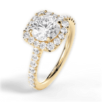 Ingrid Round Cut Lab Grown Diamond 18Kt Yellow Gold Engagement Ring - View 2
