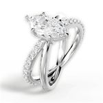Jennifer Marquise Cut Lab Grown Diamond 14Kt White Gold Engagement Ring - View 2