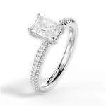 Helen Radiant Cut Lab Grown Diamond 14Kt White Gold Engagement Ring - View 4