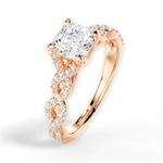 Justine Asscher Cut Lab Grown Diamond 18Kt Rose Gold Engagement Ring - View 4