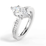 Katelyn Marquise Cut Lab Grown Diamond 18Kt White Gold Engagement Ring - View 2