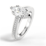 Denise Marquise Cut Lab Grown Diamond 18Kt White Gold Engagement Ring - View 3