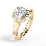 Jasmin Cushion Cut Lab Grown Diamond 18Kt Yellow Gold Engagement Ring - View 2