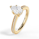 Janet Pear Cut Lab Grown Diamond 18Kt Yellow Gold Engagement Ring - View 4