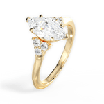 Celeste Marquise Cut Lab Grown Diamond 18Kt Yellow Gold Engagement Ring - View 4