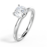 Angela Cushion Cut Lab Grown Diamond Platinum Engagement Ring - View 4