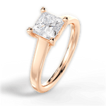 Ariana Princess Cut Lab Grown Diamond 18Kt Rose Gold Engagement Ring - View 3
