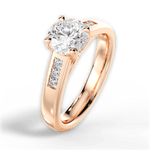 Brittany Round Cut Lab Grown Diamond 18Kt Rose Gold Engagement Ring - View 2