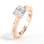 Bridget Asscher Cut Lab Grown Diamond 18Kt Rose Gold Engagement Ring - View 2