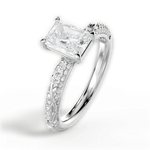 Gloria Radiant Cut Lab Grown Diamond 14Kt White Gold Engagement Ring - View 4