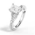 Geraldine Radiant Cut Lab Grown Diamond 18Kt White Gold Engagement Ring - View 3