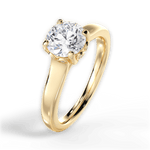 Carol Round Cut Lab Grown Diamond 18Kt Yellow Gold Engagement Ring - View 4