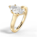 Ariana Marquise Cut Lab Grown Diamond 18Kt Yellow Gold Engagement Ring - View 3