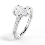 Christina Pear Cut Lab Grown Diamond 14Kt White Gold Engagement Ring - View 4