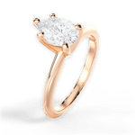 Casey Pear Cut Lab Grown Diamond 18Kt Rose Gold Engagement Ring - View 3