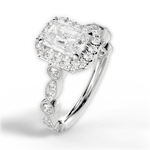 Irene Radiant Cut Lab Grown Diamond 18Kt White Gold Engagement Ring - View 3