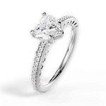 Caroline Heart Cut Lab Grown Diamond 18Kt White Gold Engagement Ring - View 3