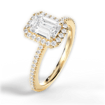 Joanne Emerald Cut Lab Grown Diamond 18Kt Yellow Gold Engagement Ring - View 4