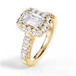 Lacey Emerald Cut Lab Grown Diamond 18Kt Yellow Gold Engagement Ring - View 3