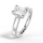 Ariana Emerald Cut Lab Grown Diamond 18Kt White Gold Engagement Ring - View 2