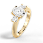 Dorothy Oval Cut Lab Grown Diamond 18Kt Yellow Gold Engagement Ring - View 4