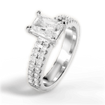 Kayla Radiant Cut Lab Grown Diamond 14Kt White Gold Engagement Ring - View 3