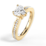 Katelyn Heart Cut Lab Grown Diamond 18Kt Yellow Gold Engagement Ring - View 4
