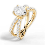 Lauren Oval Cut Lab Grown Diamond 18Kt Yellow Gold Engagement Ring - View 2