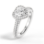 Jenny Heart Cut Lab Grown Diamond Platinum Engagement Ring - View 2
