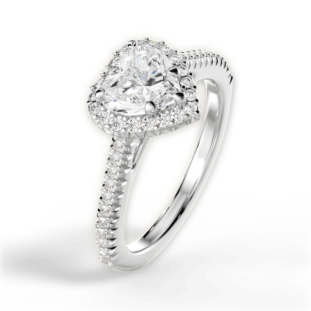 Jenny Heart Cut Lab Grown Diamond 18Kt White Gold Engagement Ring - View 2