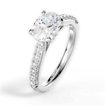 Diane Oval Cut Lab Grown Diamond 14Kt White Gold Engagement Ring - View 3