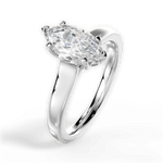 Carol Marquise Cut Lab Grown Diamond 14Kt White Gold Engagement Ring - View 2