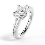 Katie Heart Cut Lab Grown Diamond 18Kt White Gold Engagement Ring - View 3