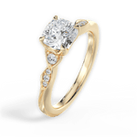 Cassie Cushion Cut Lab Grown Diamond 18Kt Yellow Gold Engagement Ring - View 4