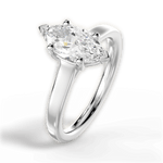 Ariana Marquise Cut Lab Grown Diamond Platinum Engagement Ring - View 2