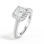 Jeanne Princess Cut Lab Grown Diamond Platinum Engagement Ring - View 2