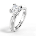 Camila Princess Cut Lab Grown Diamond Platinum Engagement Ring - View 3