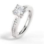 Katelyn Asscher Cut Lab Grown Diamond 18Kt White Gold Engagement Ring - View 2