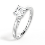 Angie Asscher Cut Lab Grown Diamond 14Kt White Gold Engagement Ring - View 3