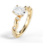 Emma Oval Cut Lab Grown Diamond 18Kt Yellow Gold Engagement Ring - View 2