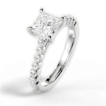 Dana Princess Cut Lab Grown Diamond Platinum Engagement Ring - View 2