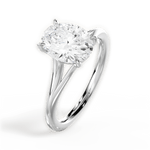 Anita Oval Cut Lab Grown Diamond 14Kt White Gold Engagement Ring - View 3